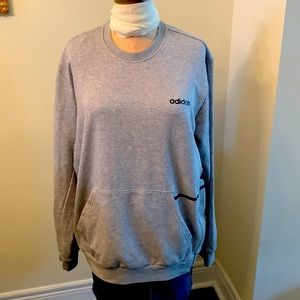 Adidas new sweatshirt,grey, long sleeve with side zipper